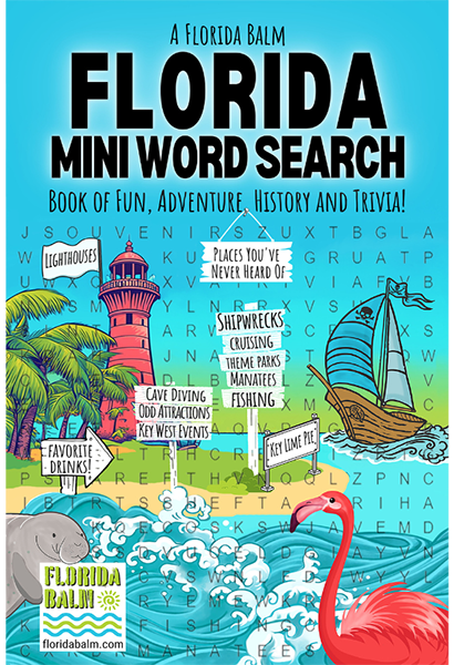 Book cover design by Order of the Bookish - Florida Mini Word Search Book by Florida Balm