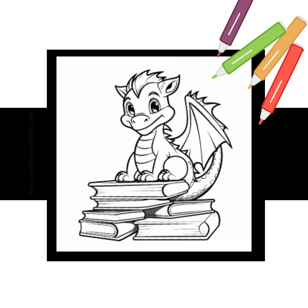 Mythical Magic: Color Your Own Dragon Stickers Set for Creative Adventures