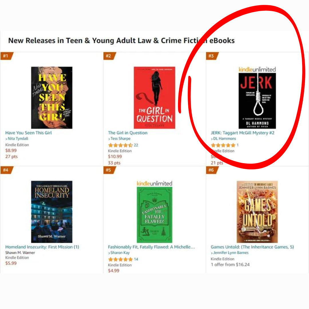 Order of the Bookish Jerk Amazon Ranking by DL Hammons