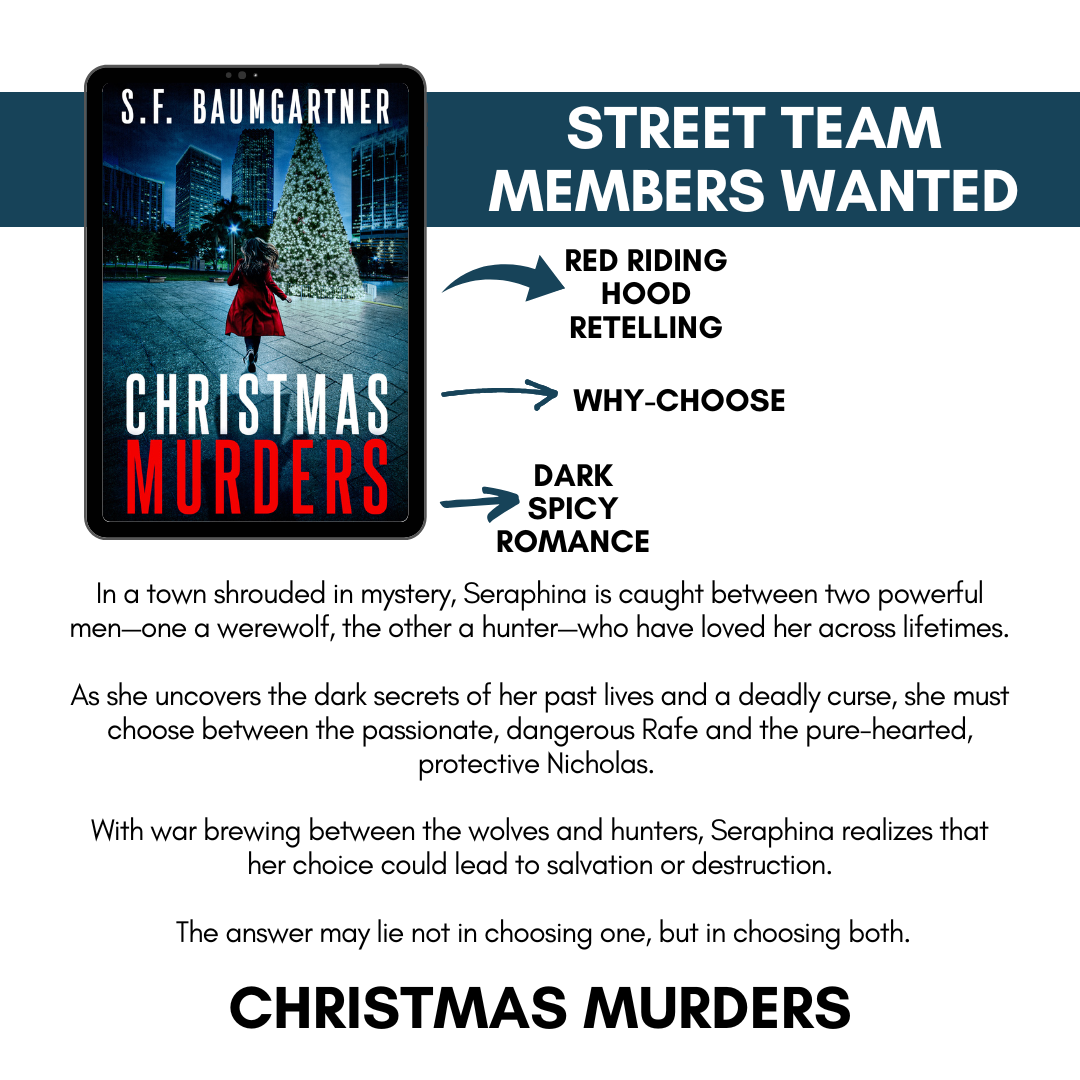 CHRISTMAS MURDERS by sf baumgartner arc readers wanted order of the bookish boosters